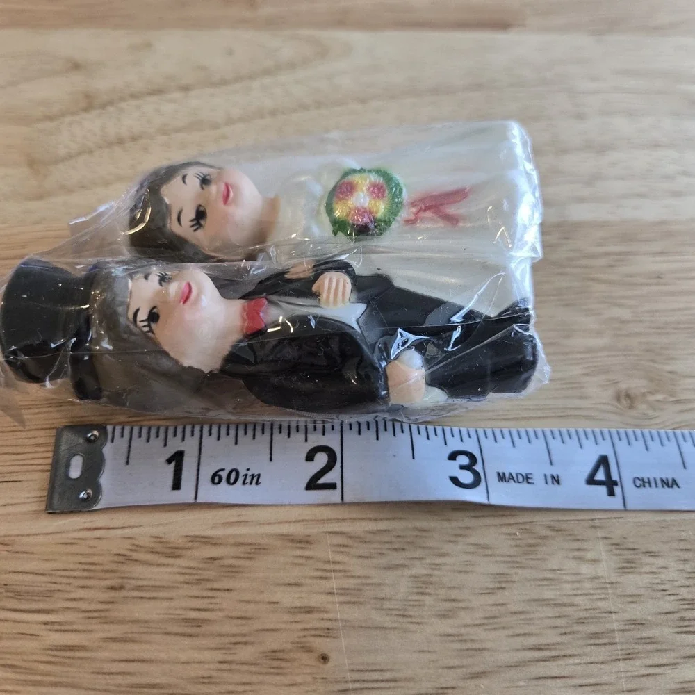 1994 Wilton Wedding Couple‎ Topper Cake Bride Groom 1990s Party Figurine Wife